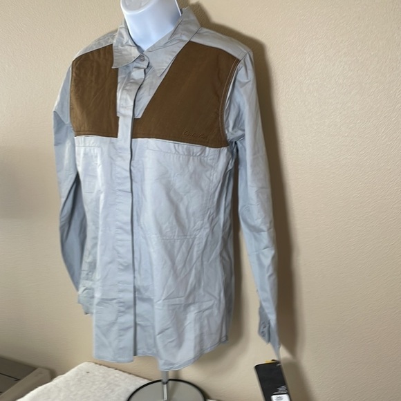 Nwt Cabela’s Outfither Shooting Shirt Size Blue - Picture 4 of 12